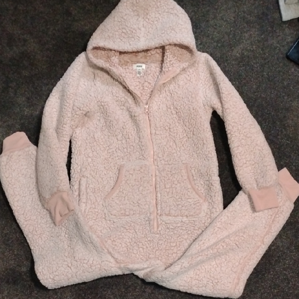 PINK Victoria's Secret Cozy Pink Pajama Set